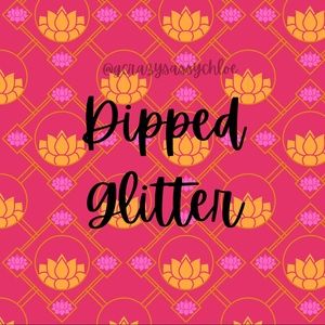 Dipped glitter designs